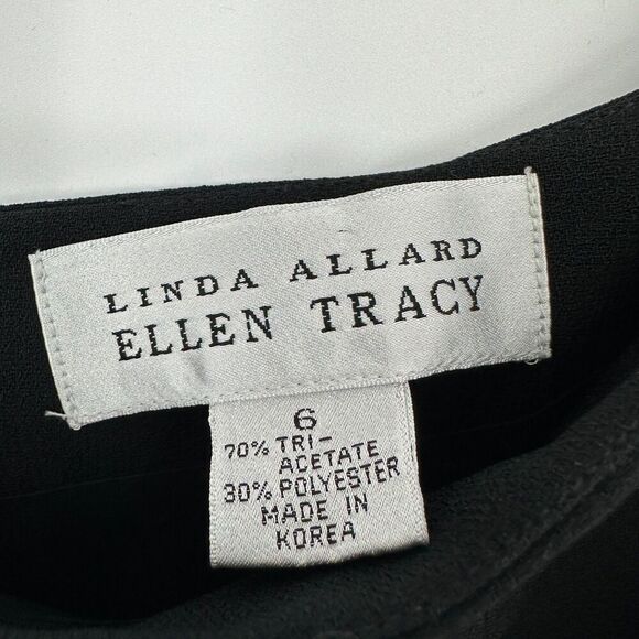Vintage Linda Allard Ellen Tracy Maxi Pencil Skirt Size 6 Black Career Classic - Picture 8 of 10